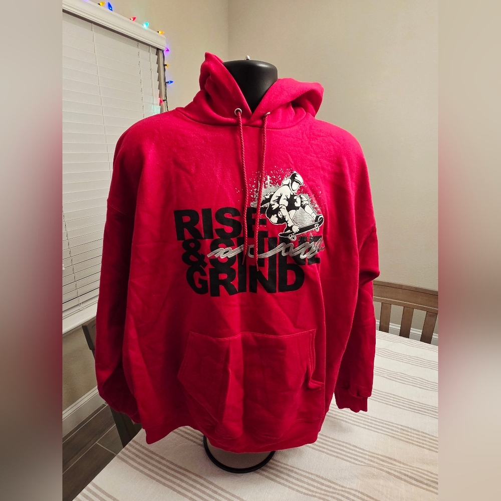 Sleep Is For Suckers Red Graphic Hoodie
